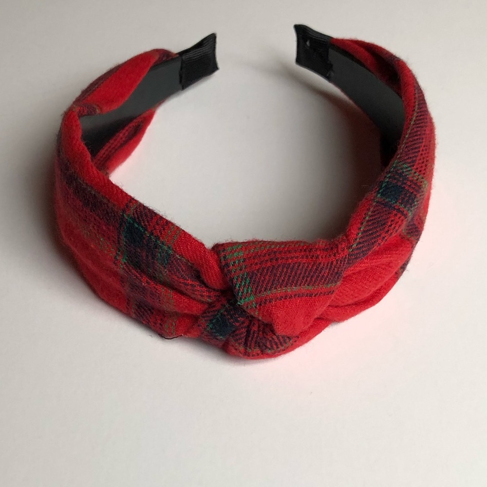 Plaid Top Knot Headband